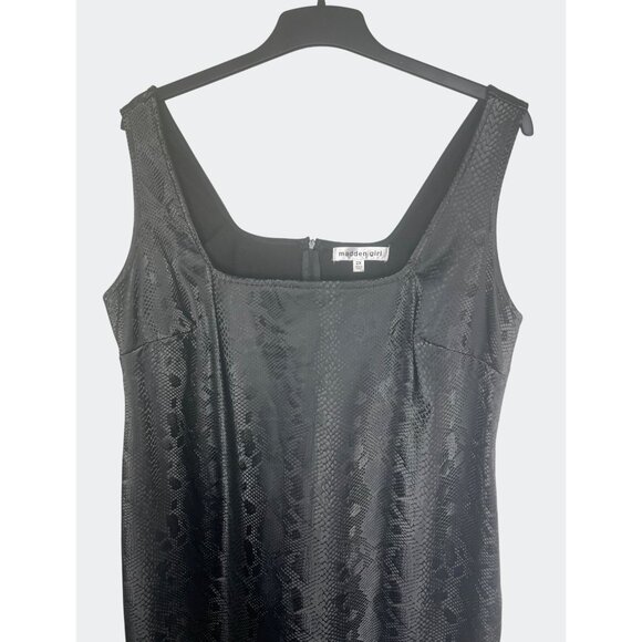 Madden Girl Black Faux Snakeskin Sleeveless Bodycon Dress 2X - Picture 12 of 14